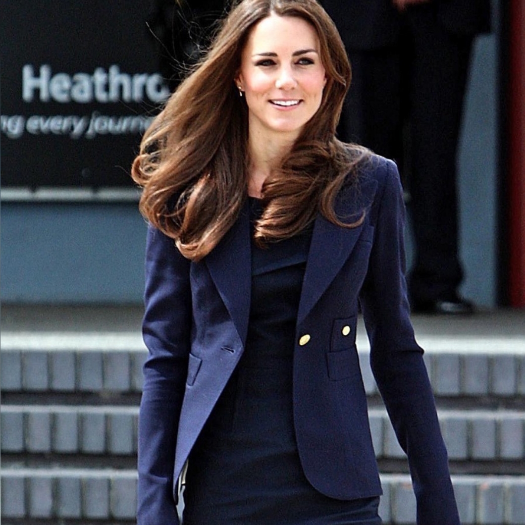 Roland Mouret Navy Sleeveless Manon Dress Aso Kate Middleton